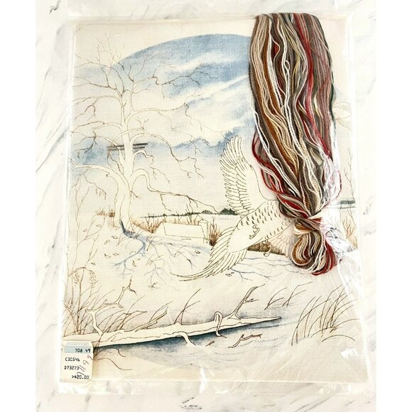Vintage Cathy Needlecraft Crewel Kit Pheasant Bird 0511 NIP NWT Cottagecore - Picture 3 of 5